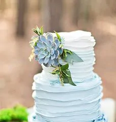 Бирюзовые свадебные торты