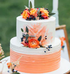 Торты персикового цвета