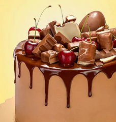 Торты с шоколадными подтеками