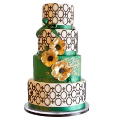 Зеленые свадебные торты