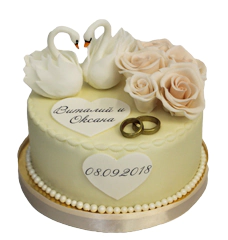 Одноярусные свадебные торты