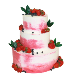 Трехъярусные свадебные торты