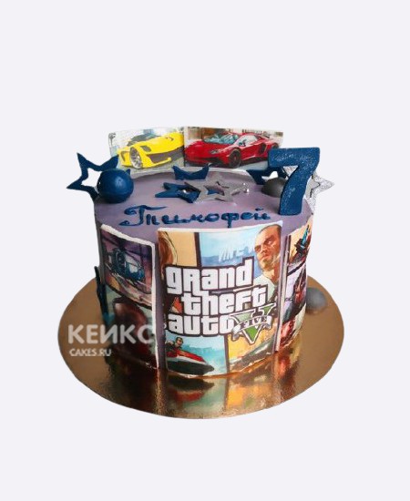 Торт мальчику на 7 лет GTA Торт мальчику на 7 лет GTA Фото