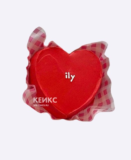 Торт бенто в виде красного сердца с надписью Торт бенто в виде красного сердца с надписью Фото