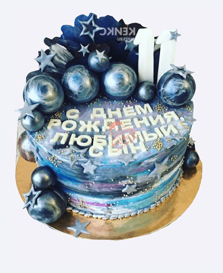 Торт мальчику на 11 лет с шариками и надписью Торт мальчику на 11 лет с шариками и надписью Фото