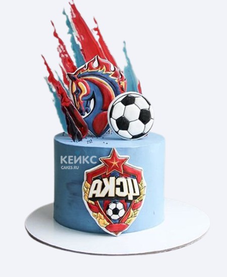 Торт мальчику на 8 лет с футбольной командой ЦСКА Торт мальчику на 8 лет с футбольной командой ЦСКА Фото
