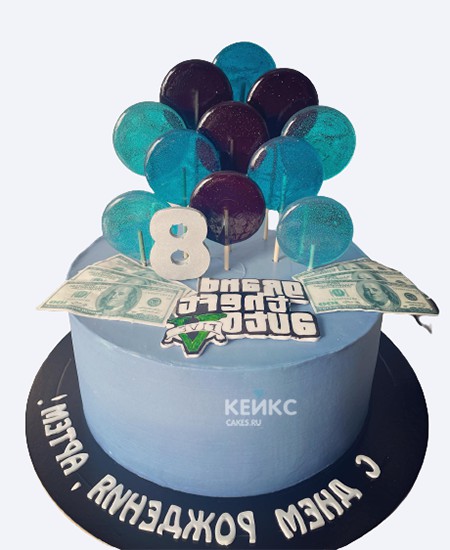 Торт мальчику на 8 лет с гта Торт мальчику на 8 лет с гта Фото