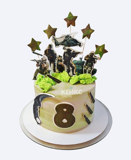 Торт мальчику на 8 лет с цифрой и вертолетом Торт мальчику на 8 лет с цифрой и вертолетом Фото
