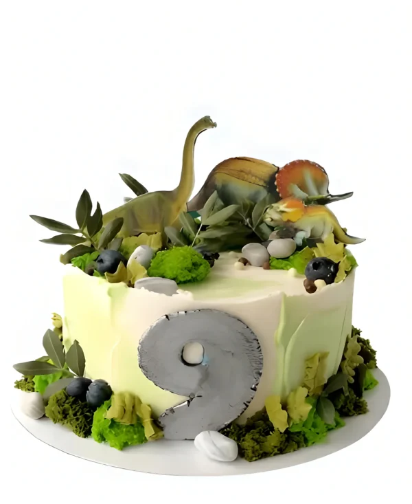 Торт мальчику на 9 лет с динозаврами Фото