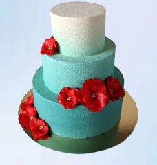 Торт на Бирюзовую свадьбу (18 лет)