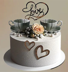 Торты на Фарфоровую свадьбу (20 лет)