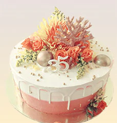Торты на Коралловую свадьбу (35 лет)