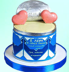 Торты на Жестяную свадьбу (8 лет)