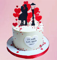 Торты на 10 лет свадьбы (Розовая)