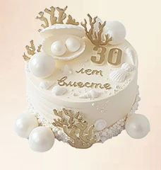 Торты на Жемчужную свадьбу (30 лет)