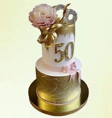 Торты на Золотую свадьбу (50 лет)