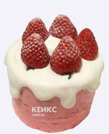 Аппетитный бенто торт с клубникой Аппетитный бенто торт с клубникой Фото
