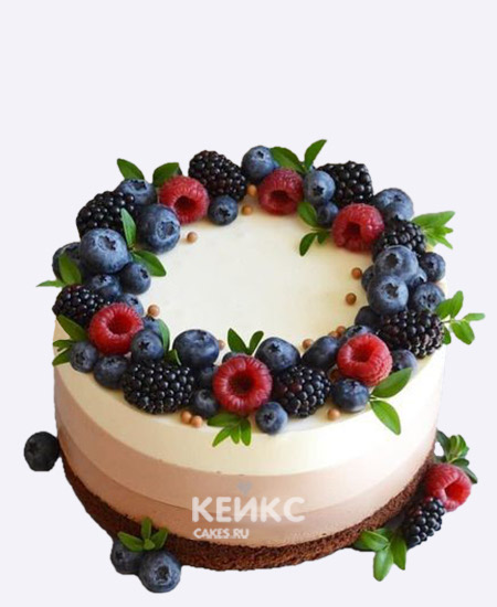 Торт бенто девушке на 18 лет из крема с ягодным ассорти Торт бенто девушке на 18 лет из крема с ягодным ассорти Фото