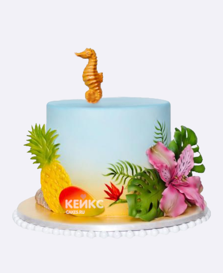 Летний торт с морским коньком Летний торт с морским коньком Фото
