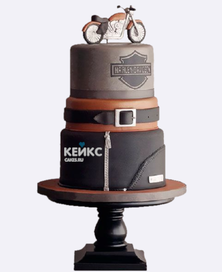 Торт мальчику на 15 лет в коричневом цвете с мотоциклом Торт мальчику на 15 лет в коричневом цвете с мотоциклом Фото