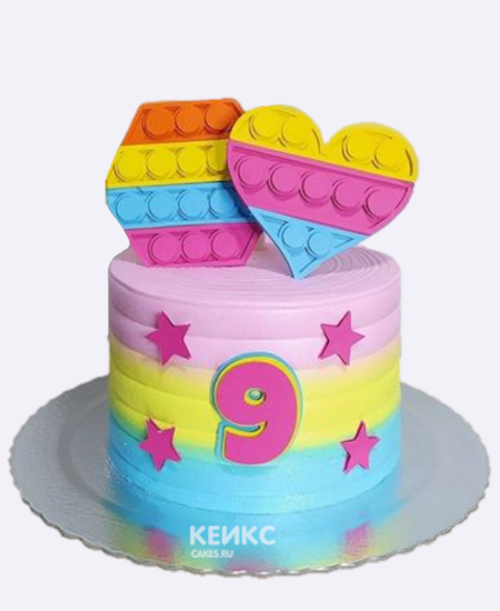 Милый торт на 9 лет с попитом Милый торт на 9 лет с попитом Фото