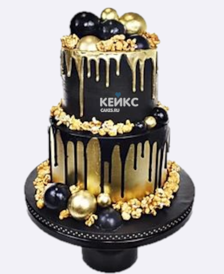 Торт мужчине на 70 лет с попкорном и шариками Торт мужчине на 70 лет с попкорном и шариками Фото