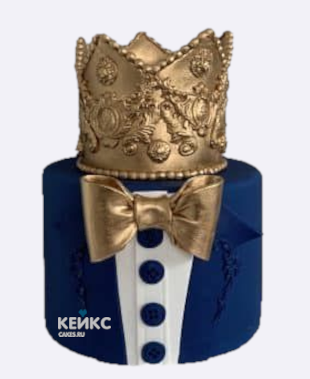 Торт мужу с золотой короной Торт мужу с золотой короной Фото