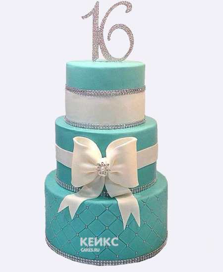 Торт на 16 лет девочке в стиле Тиффани Торт на 16 лет девочке в стиле Тиффани Фото