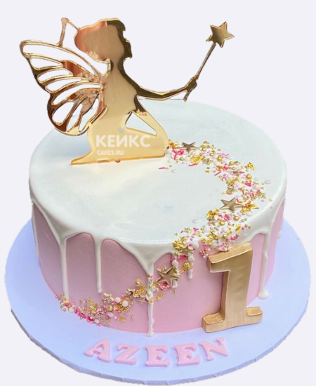 Торт с феей и подтеками Торт с феей и подтеками Фото