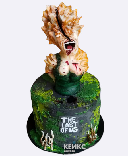 Торт по игре The last of us с фигуркой щелкуна Торт по игре The last of us с фигуркой щелкуна Фото