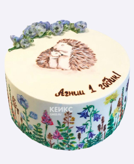 Торт с ежиками на 1 годик Торт с ежиками на 1 годик Фото