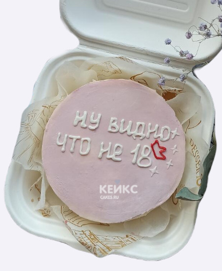 Бенто-торт на 18 лет с надписью ну видно что не 18 Бенто-торт на 18 лет с надписью ну видно что не 18 Фото