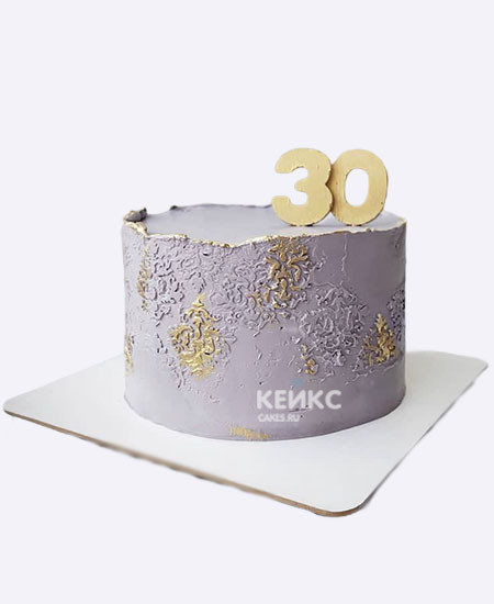 Торт на юбилей 30 лет без мастики с деталями Торт на юбилей 30 лет без мастики с деталями Фото