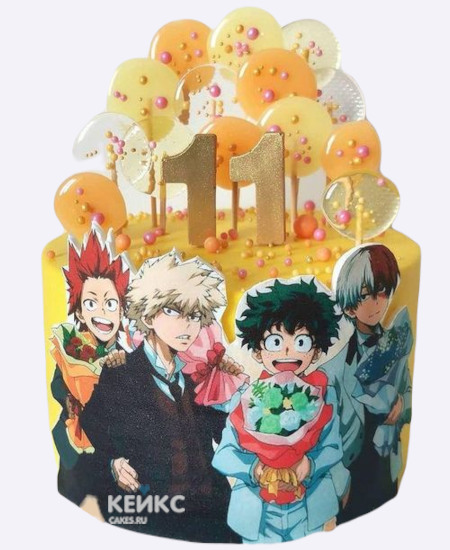 Торт с персонажами аниме My Hero Academia Торт с персонажами аниме My Hero Academia Фото
