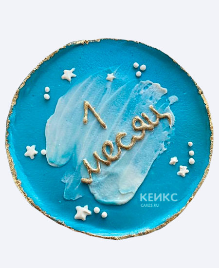 Детский космический бенто торт на 1 месяц Детский космический бенто торт на 1 месяц Фото