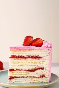 Торт на заказ с начинкой Клубничная девочка