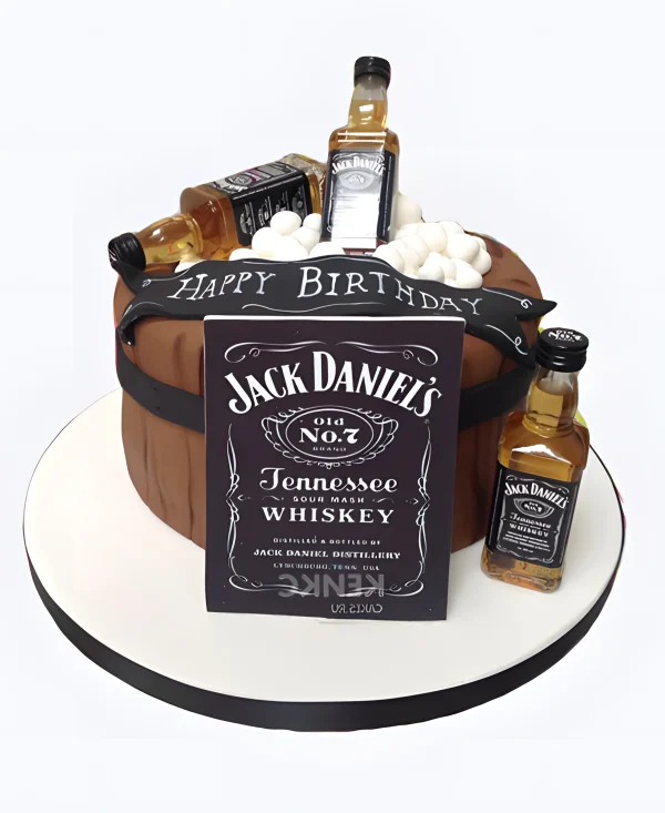 Торт виски джек дениелс с логотипом Фото