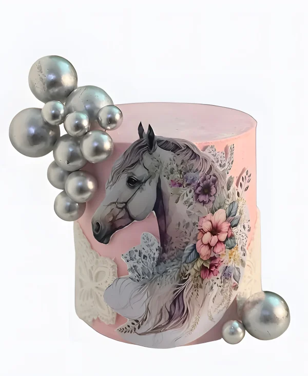 Торт Лошадь в кружеве Фото