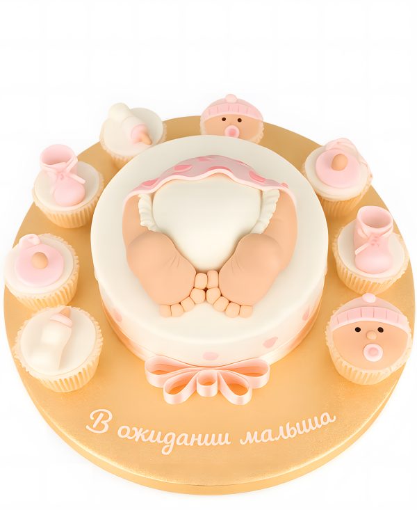 Особенный торт на рождение ребенка Фото