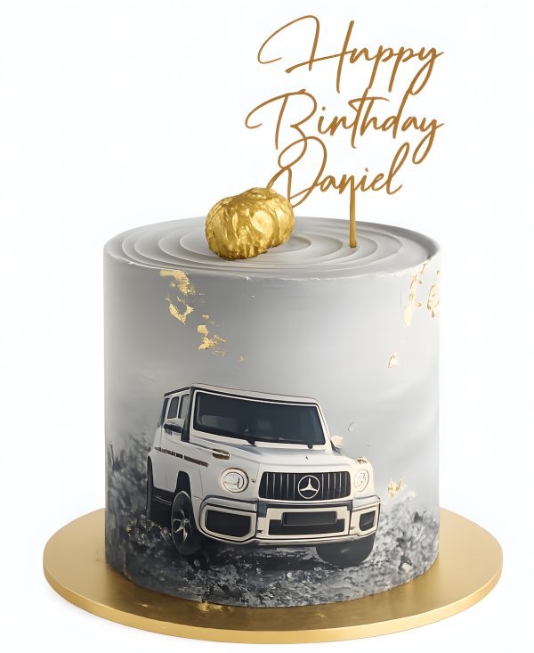 Стильный бенто-торт Мерседес Гелентваген Фото