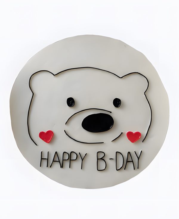 Бенто-торт с медведем и сердечками Фото