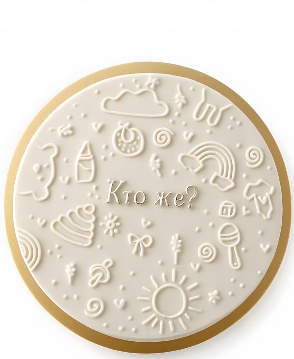 Бенто-торт с минималистичными рисунками Фото