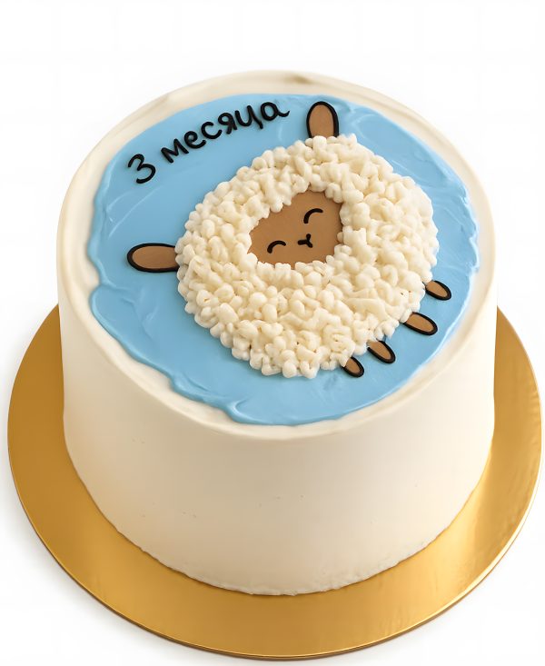Бенто-торт с овечкой Фото