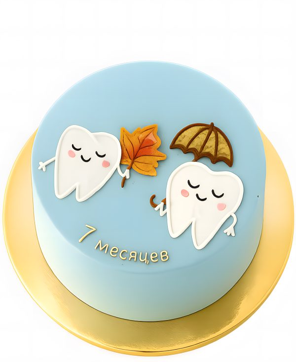 Бенто-торт с рисунком зубов Фото