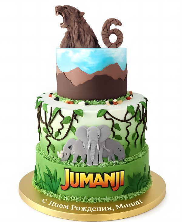 Двухъярусный торт на 6 лет Фото