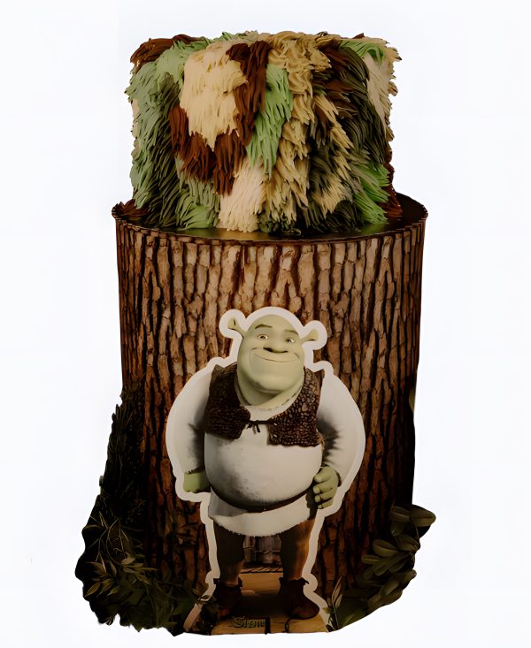 Двухъярусный торт в форме дерева Фото