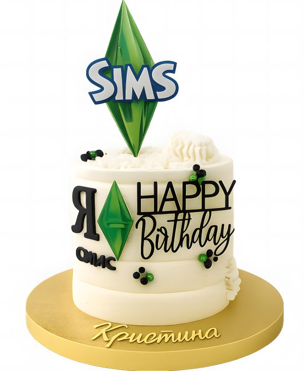 Кремовый торт на день рождение Фото