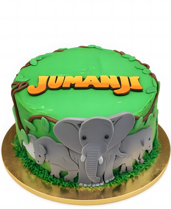 Круглый торт со слоном Фото