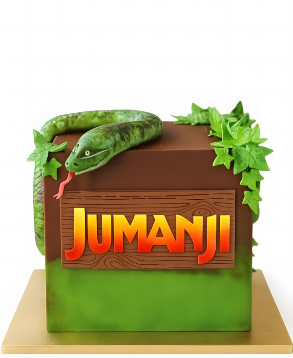 Квадратный торт со змеей Фото