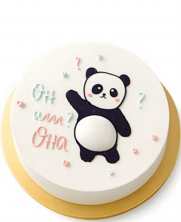 Милый торт с пандой гендер пати Фото